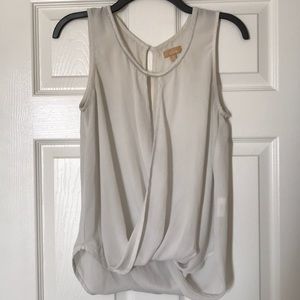 White scoop neck blouse